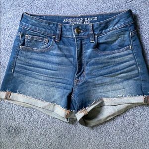 American eagle High rise jean shorts